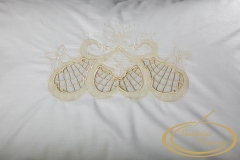 Jogo de Cama Bordado Richelieu #Richilieu com Crivo 1 